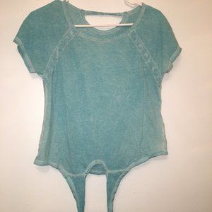 Mudd Blue Girls Shirt Tie at Bottom Top